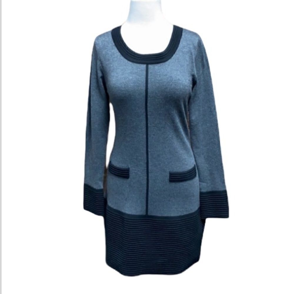 Kerisma L/S Grey/Black Sweater Dress Size Medium